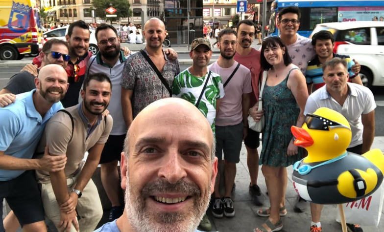 Grupo de Halegatos en un plan de cine